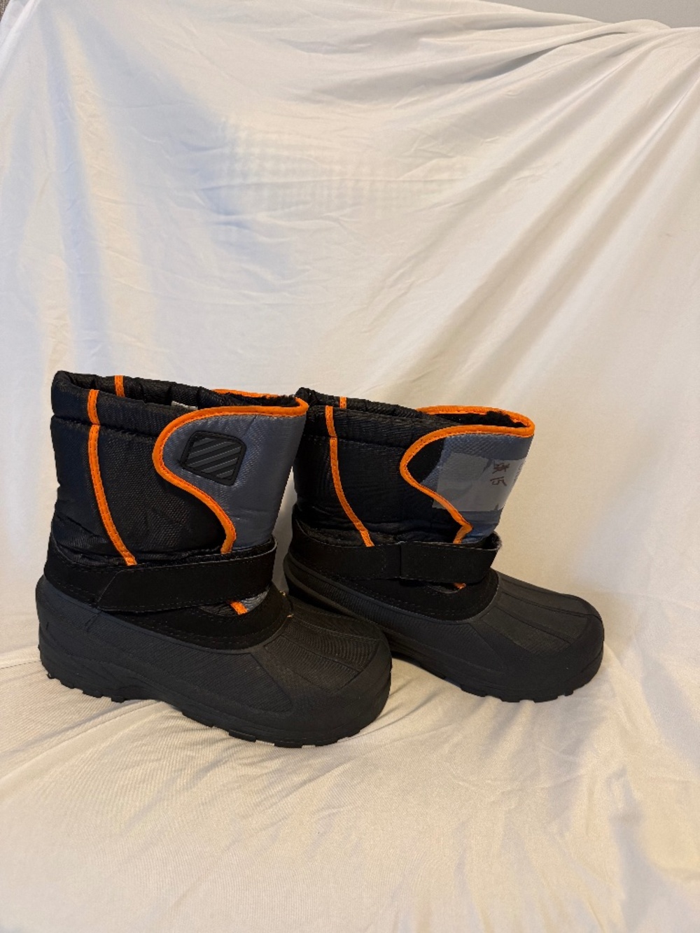 Black and Orange Snow Boots